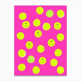 Smiley Face Pattern Canvas Print