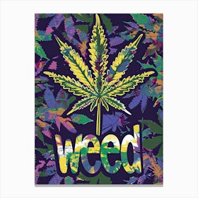 Pop Art Cannabis Canvas Print