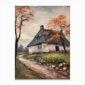 Cottage In The Countryside Painting 18 Canvas Print