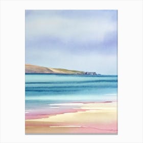 Dornoch Beach 4, Highlands, Scotland Watercolour Canvas Print