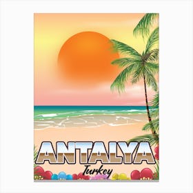 Antalya Turkey Travel poster Canvas Print