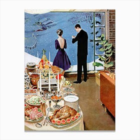 Waiting For Guests On A Christmas Eve Canvas Print