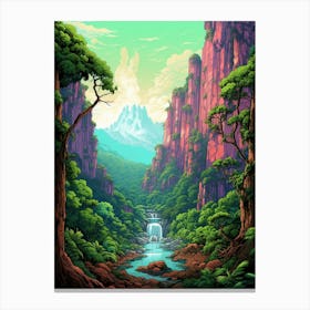 Manu National Park Pixel Art 1 Canvas Print