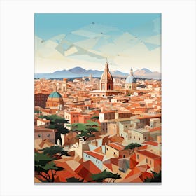 Rome, Italy, Geometric Illustration 2 Canvas Print