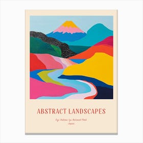 Colourful Abstract Fuji Hakone Izu National Park Japan 3 Poster Canvas Print