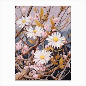 Asters 4 Flower Painting Canvas Print