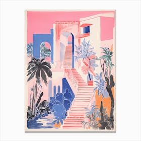 A House In Marrackech, Abstract Risograph Style 2 Canvas Print