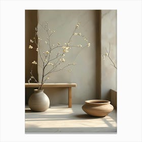 Vases In A Room Canvas Print