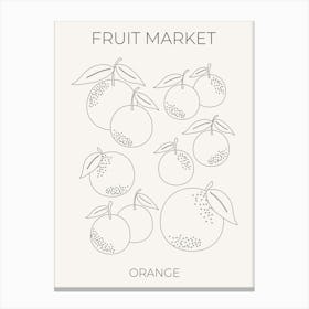 Fruit Market Orange Line Canvas Print