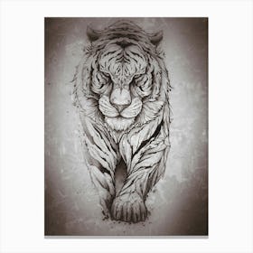 Tiger print. Graphic drawing.  Canvas Print