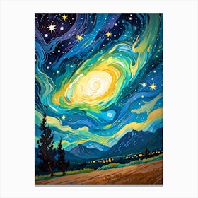 Starry Night Sky 6 Canvas Print