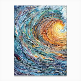 Wave In The Ocean Canvas Print