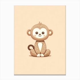 Cute Monkey Infant Baby Newborn Print Art Canvas Print