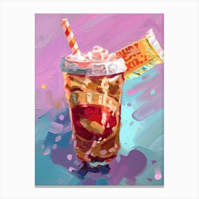 A Frapuccino Oil Painting 3 Canvas Print
