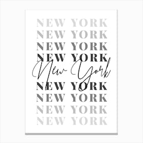 New York Fade Font 2 Canvas Print