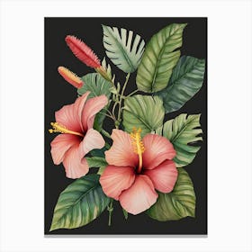 Hibiscus Flowers Canvas Print