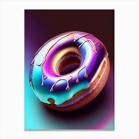 Nutella Filled Donut Holographic 1 Canvas Print