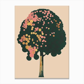 Chestnut Tree Colourful Illustration 4 Canvas Print