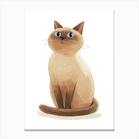European Shorthair Cat Clipart Illustration 1 Canvas Print