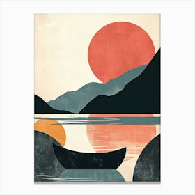 Canoe Minimalism Canvas Print