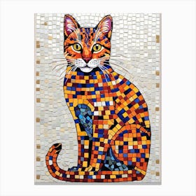 Mosaic Cat 3 Canvas Print