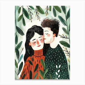 Couple Kissing 2 Canvas Print