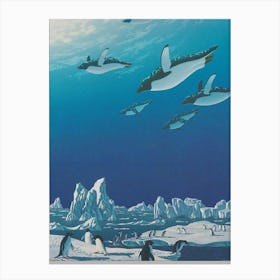 Penguins In Antarctica Canvas Print