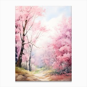 Beautiful Watercolor Cherry Blossom Canvas Print