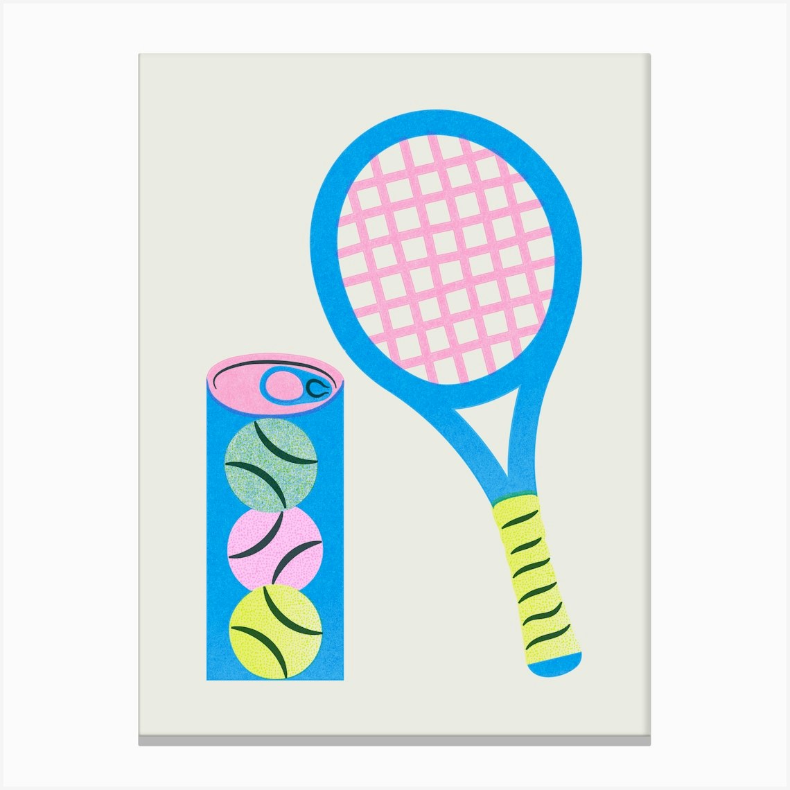 Tennis Sports Kids Canvas Print by Colorfuel
