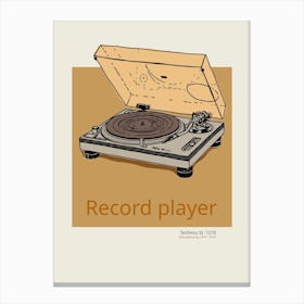 Celebrate The 80s Record Player Canvas Print