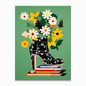 Botanic Beauty: Flower Decor on High Heels Canvas Print