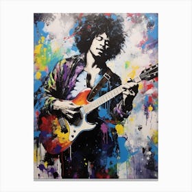 Jimi Hendrix Abstract Portrait 4 Canvas Print
