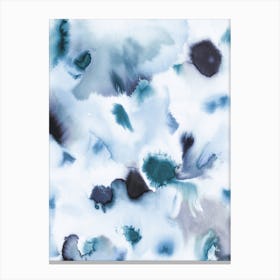 Abstract Watercolor Mineral Blue Canvas Print