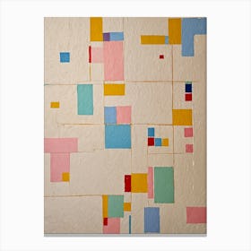 Abstract Squares In Pastel Canvas Print