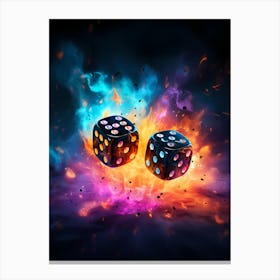 Dices On Fire Canvas Print