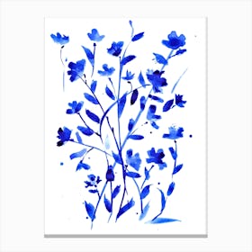 Blue Bouquet Of Flowers Canvas Print