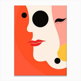 Abstract Portrait Of A Woman 19 Canvas Print