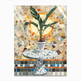 Mosaic Plant 1 Canvas Print