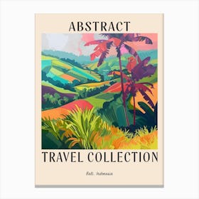Abstract Travel Collection Poster Bali Indonesia 2 Canvas Print