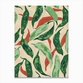 Peas In A Pod Abstract Pattern 1 Canvas Print