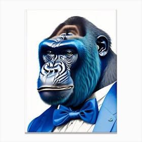 Gorilla In Bow Tie Gorillas Decoupage 1 Canvas Print