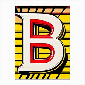 B, Letter, Alphabet Comic 2 Canvas Print