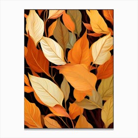 Autumn Leaves Vector Canvas Print