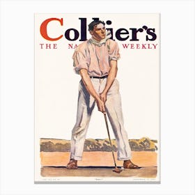 Collier's Fore! (1908), Edward Penfield Canvas Print