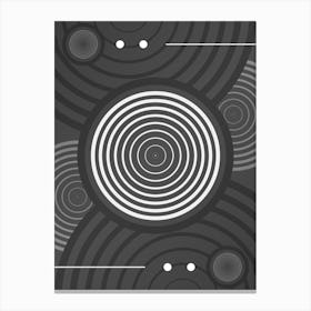 Abstract Geometric Glyph Array in White and Gray n.0071 Canvas Print