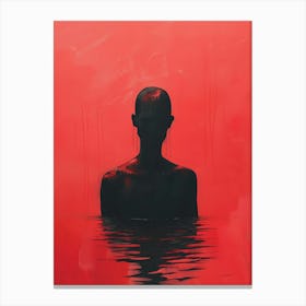 Man In The Water Canvas Print