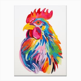 Colourful Bird Painting Chicken 2 Canvas Print