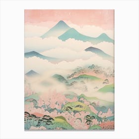 Mount Akagi In Gunma Japanese Landscape 3 Canvas Print