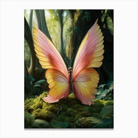 Butterfly In The Forest 2 Canvas Print