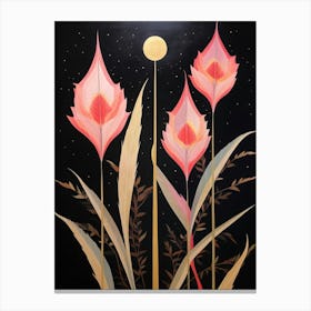 Gladiolus 2 Hilma Af Klint Inspired Flower Illustration Canvas Print